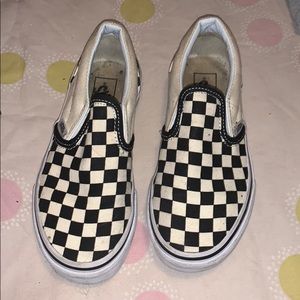 Vans checker slip on